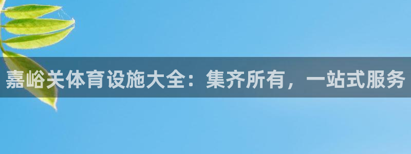 意昂4娱乐首页网站大全：嘉峪关体育设施大全：集齐所有