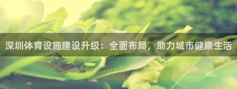 意昂体育4招商电话地址：深圳体育设施建设升级：全面布