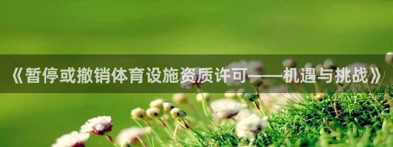意昂4娱乐网站：《暂停或撤销体育设施资质许可——机遇